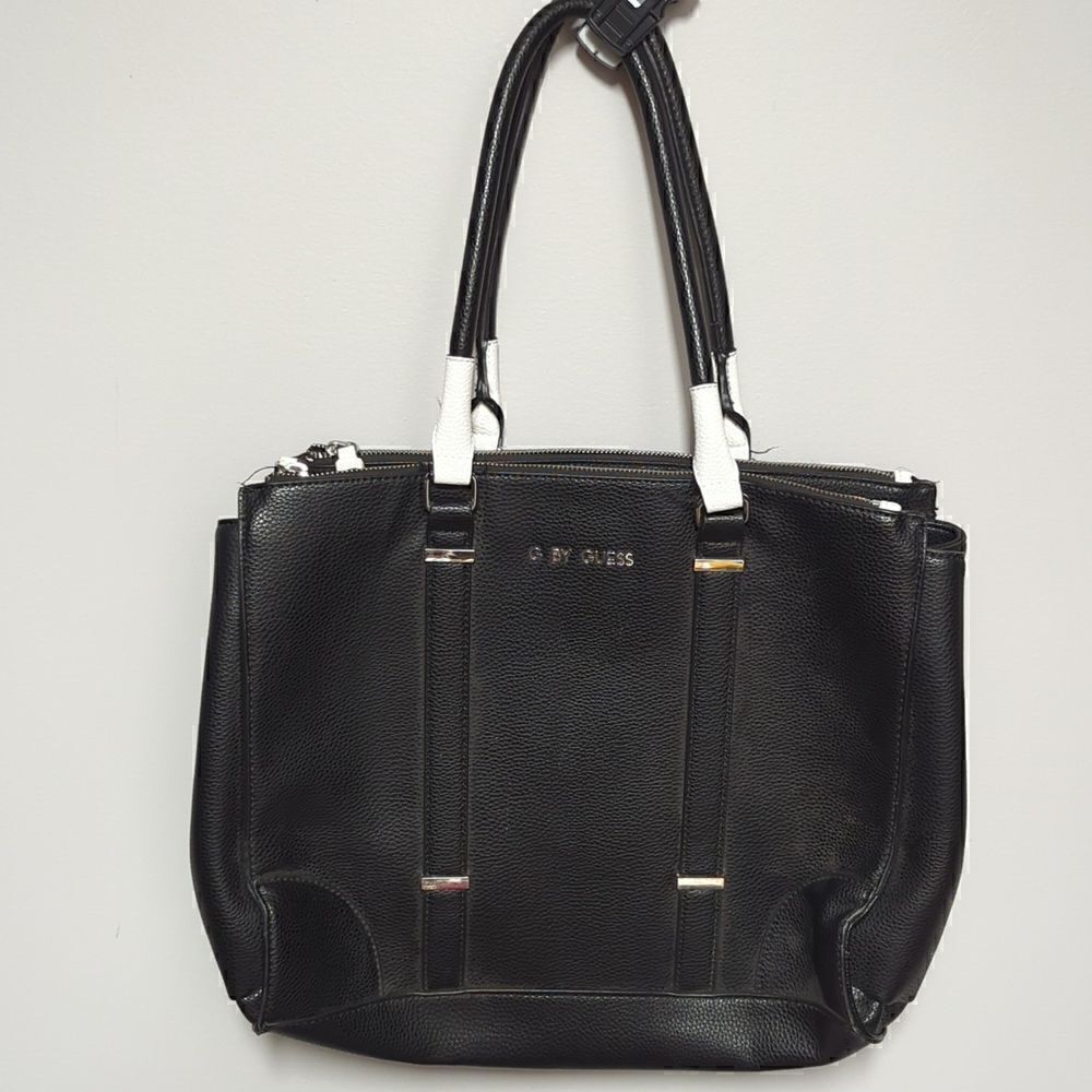 Guess Black and White Satchel
